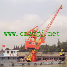 Floating Crane Working with Grab for Handling Bulk Materials